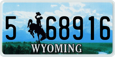WY license plate 568916