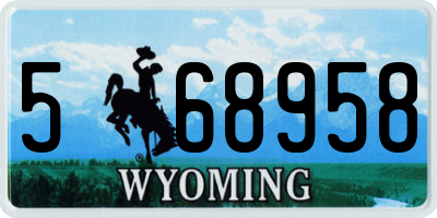 WY license plate 568958