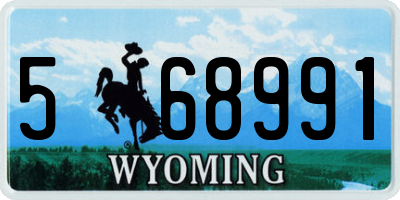 WY license plate 568991