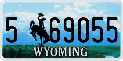 WY license plate 569055