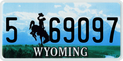 WY license plate 569097