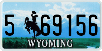 WY license plate 569156