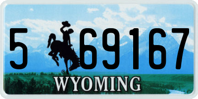 WY license plate 569167