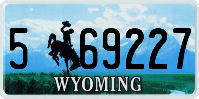 WY license plate 569227