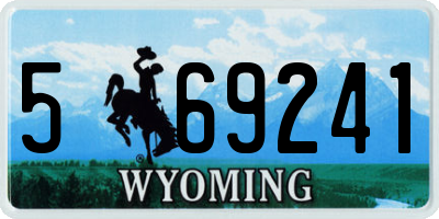 WY license plate 569241