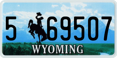 WY license plate 569507