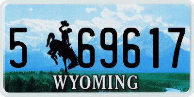 WY license plate 569617