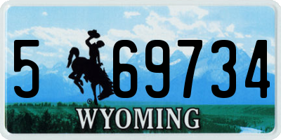 WY license plate 569734