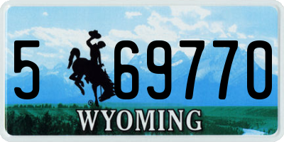WY license plate 569770