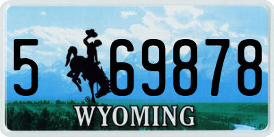 WY license plate 569878