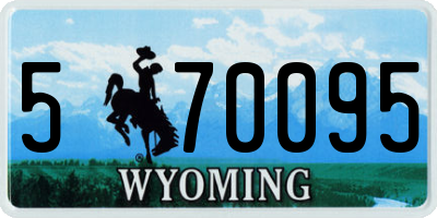 WY license plate 570095