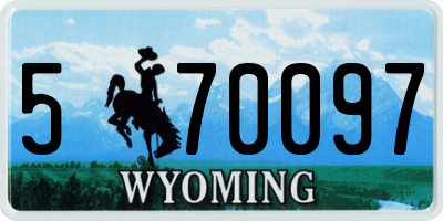 WY license plate 570097