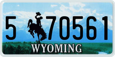 WY license plate 570561