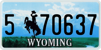 WY license plate 570637