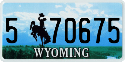 WY license plate 570675
