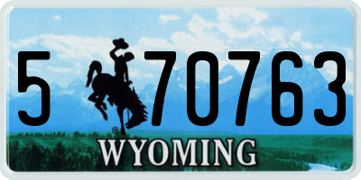 WY license plate 570763
