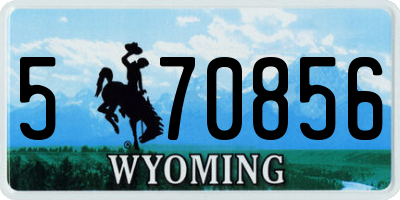 WY license plate 570856