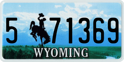 WY license plate 571369