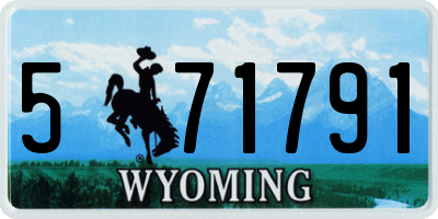 WY license plate 571791