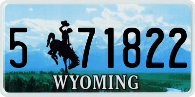 WY license plate 571822