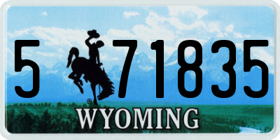 WY license plate 571835