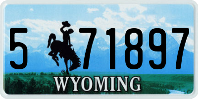 WY license plate 571897