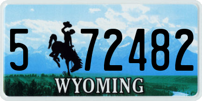WY license plate 572482