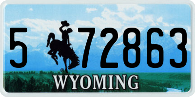 WY license plate 572863