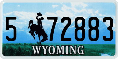 WY license plate 572883