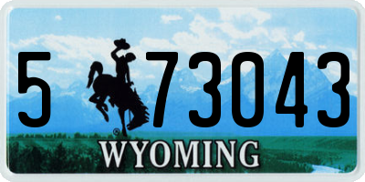 WY license plate 573043