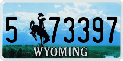 WY license plate 573397
