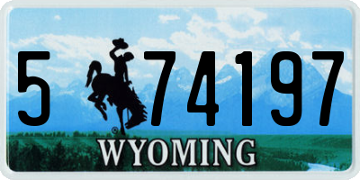 WY license plate 574197