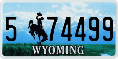 WY license plate 574499