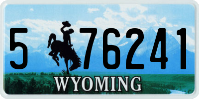 WY license plate 576241