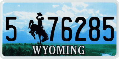 WY license plate 576285