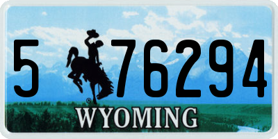 WY license plate 576294
