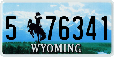 WY license plate 576341