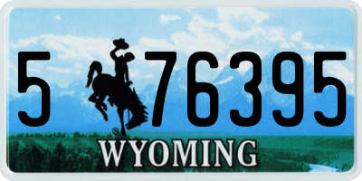 WY license plate 576395