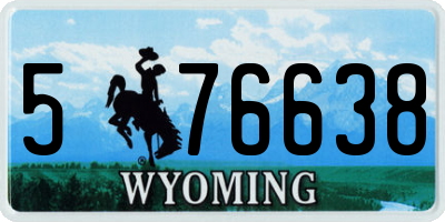 WY license plate 576638