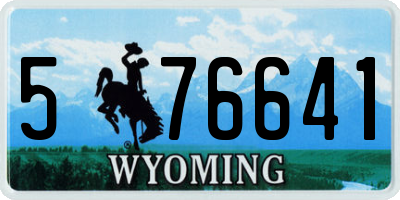 WY license plate 576641