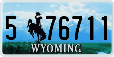 WY license plate 576711