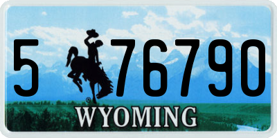 WY license plate 576790