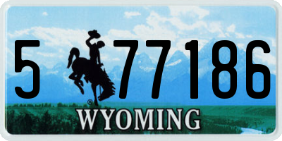 WY license plate 577186