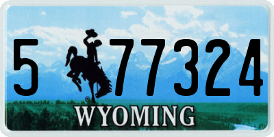 WY license plate 577324
