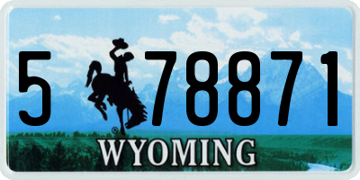 WY license plate 578871