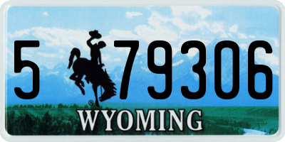 WY license plate 579306