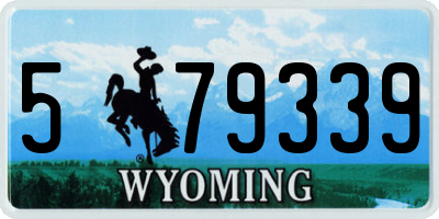 WY license plate 579339