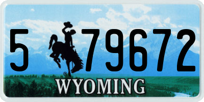 WY license plate 579672