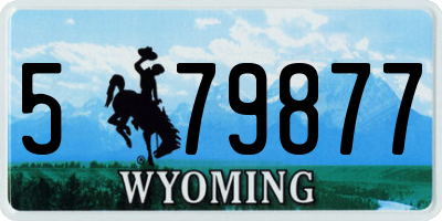 WY license plate 579877