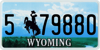 WY license plate 579880